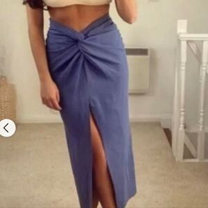 Zara nwt blue maxi skirt